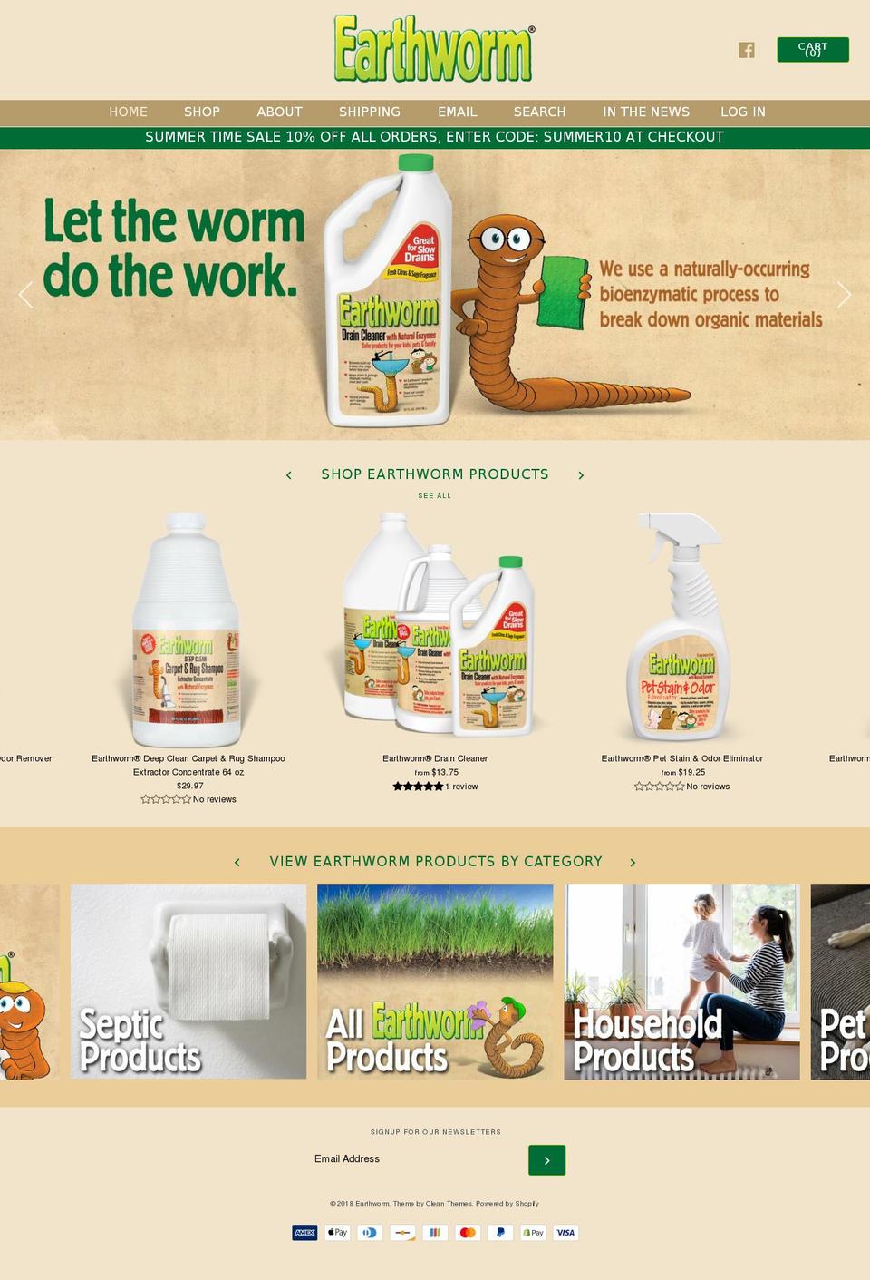 iloveearthworm.com — Shopify storefront screenshot