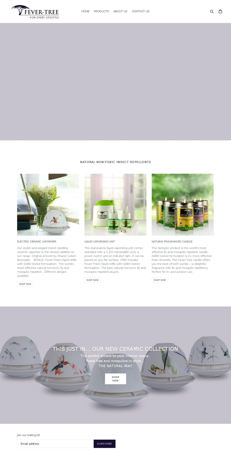 ilovefevertree.com shopify website screenshot