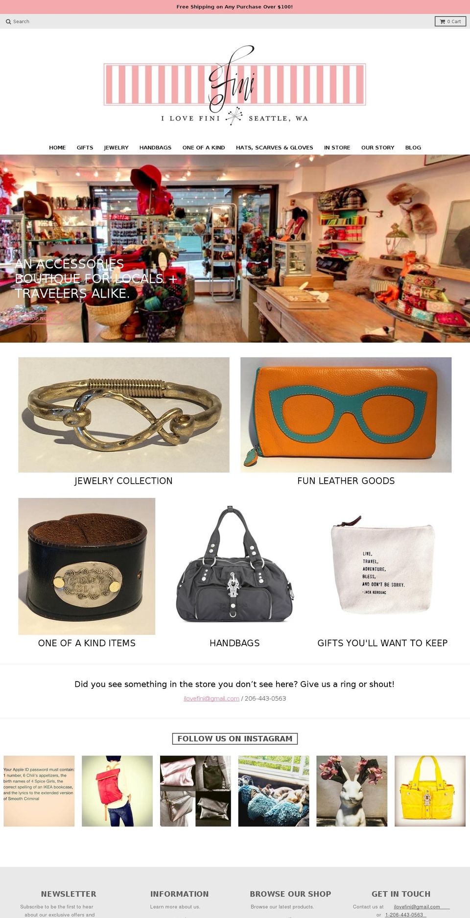 ilovefini.com shopify website screenshot