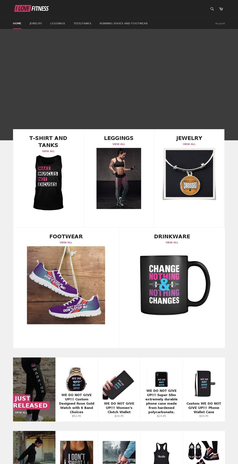 ilovefitnessshop.net shopify website screenshot