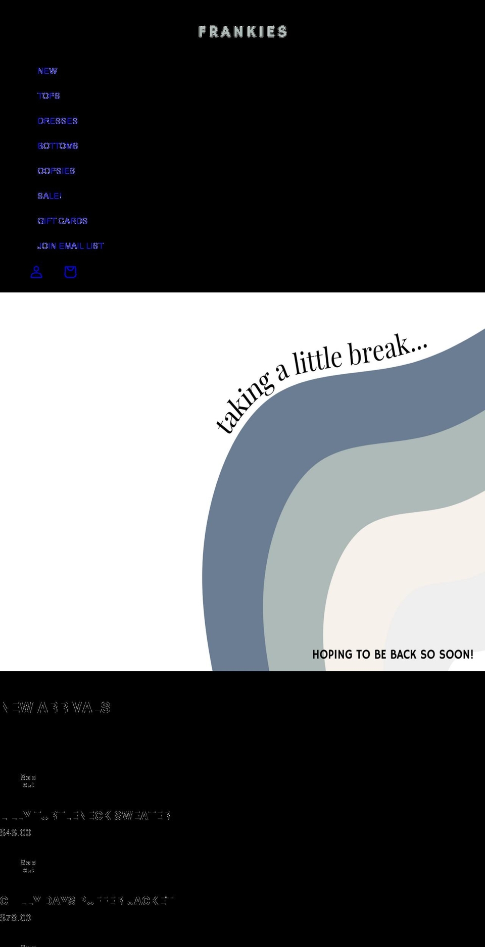 ilovefrankies.com shopify website screenshot
