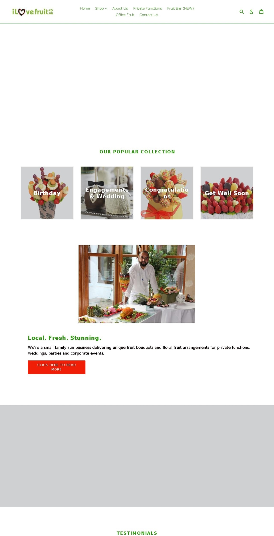 ilovefruit.co.uk shopify website screenshot