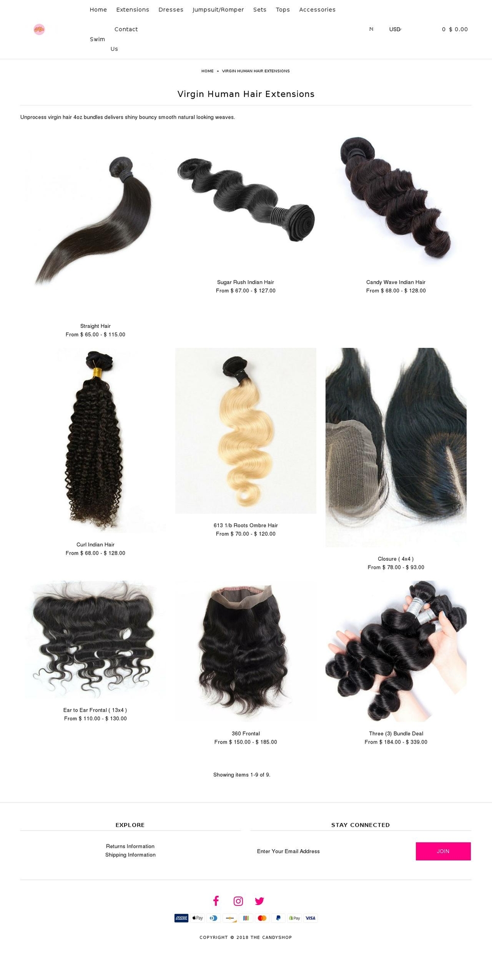 ilovehaircandy.com — Shopify storefront screenshot