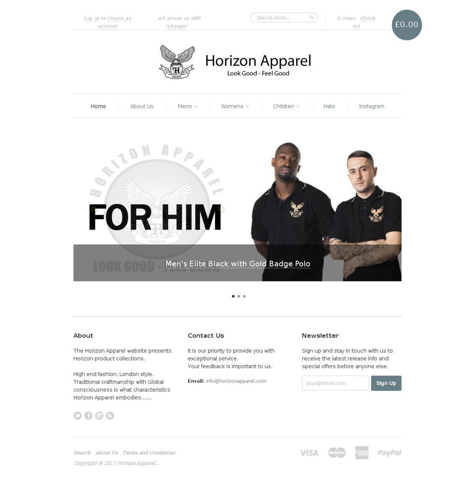 ilovehorizon.com shopify website screenshot
