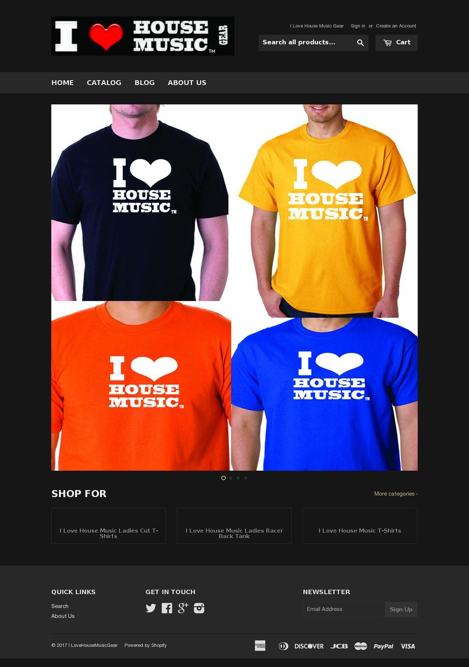 ilovehousemusicgear.com shopify website screenshot