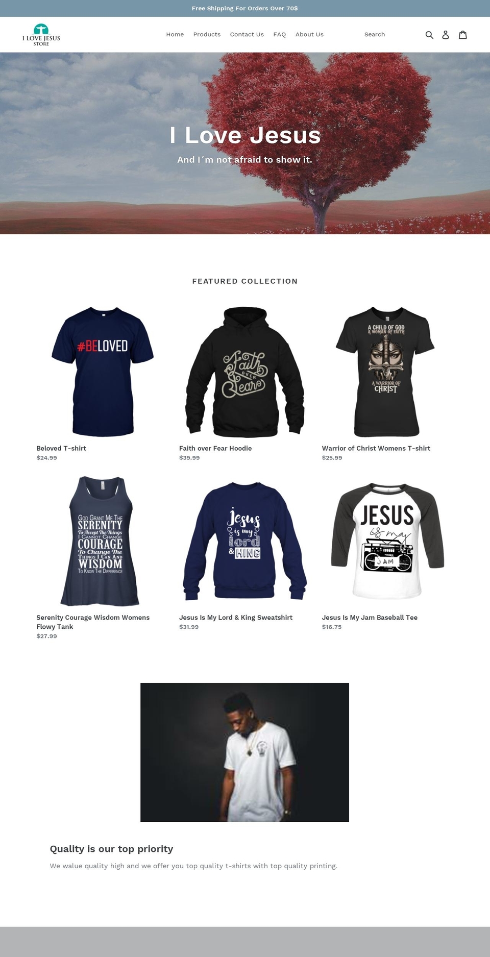ilovejesusstore.com — Shopify storefront screenshot