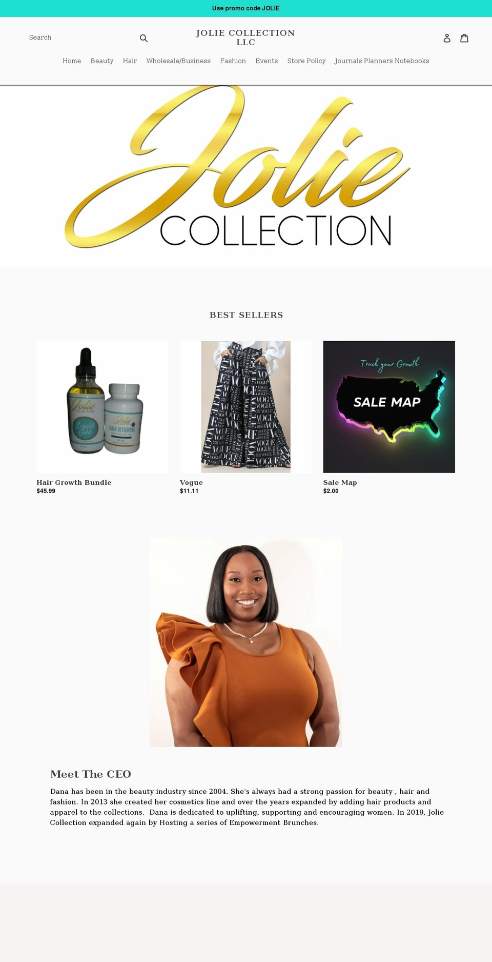 ilovejoliecollection.com shopify website screenshot