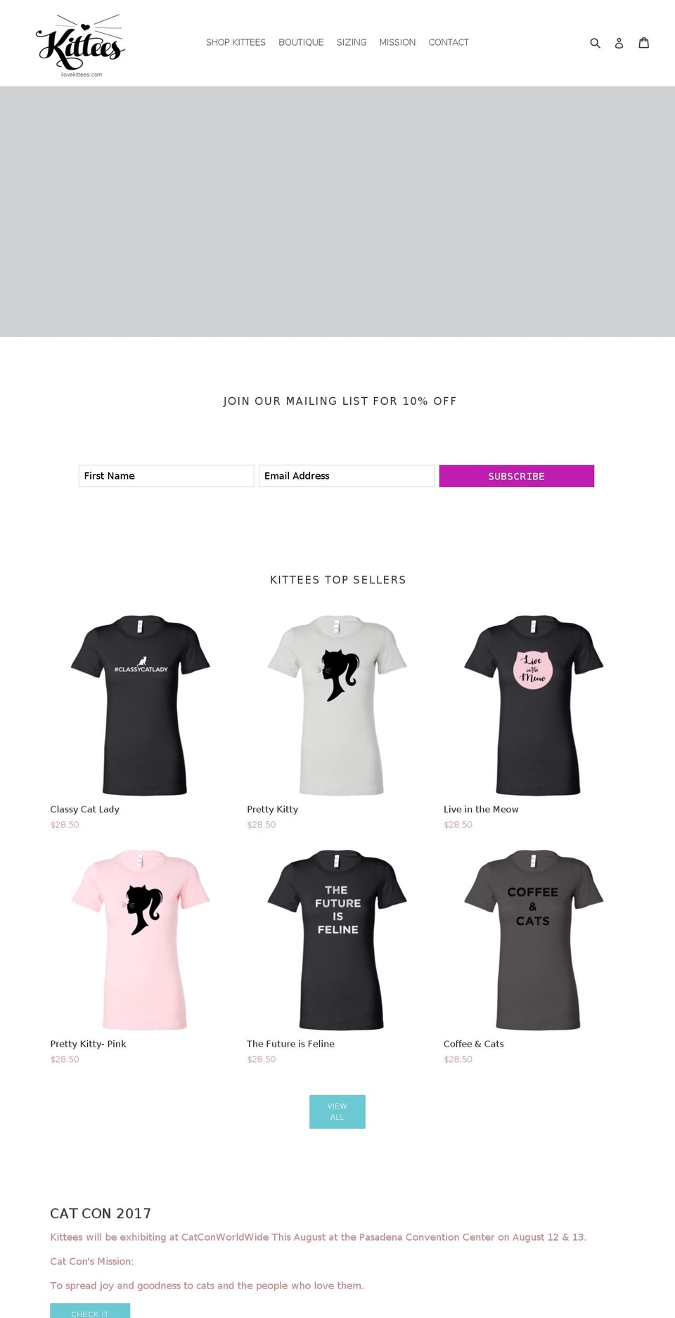ilovekittees.com shopify website screenshot