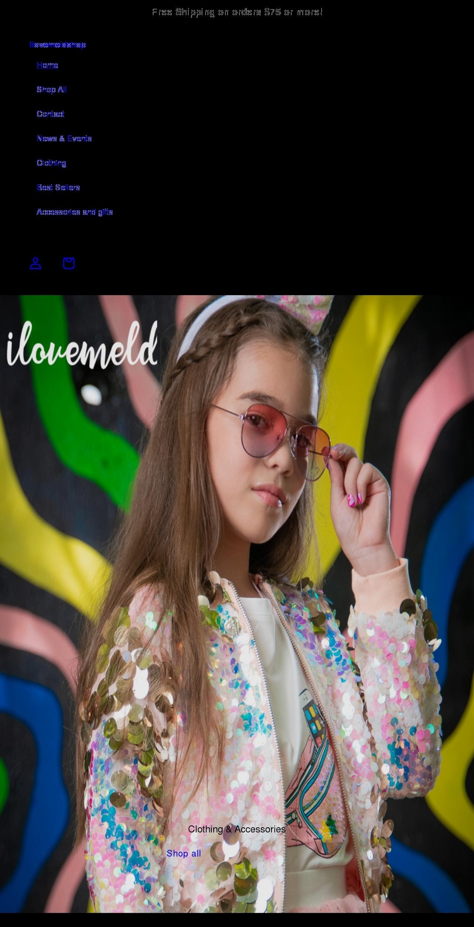ilovemeld.shop shopify website screenshot