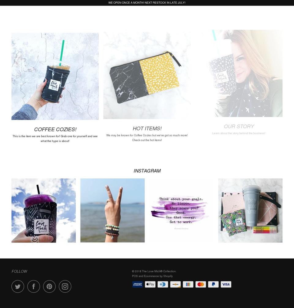 ilovemich.com shopify website screenshot