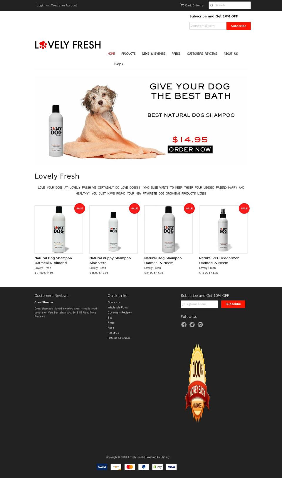 ilovemydogshampoo.com — Shopify storefront screenshot