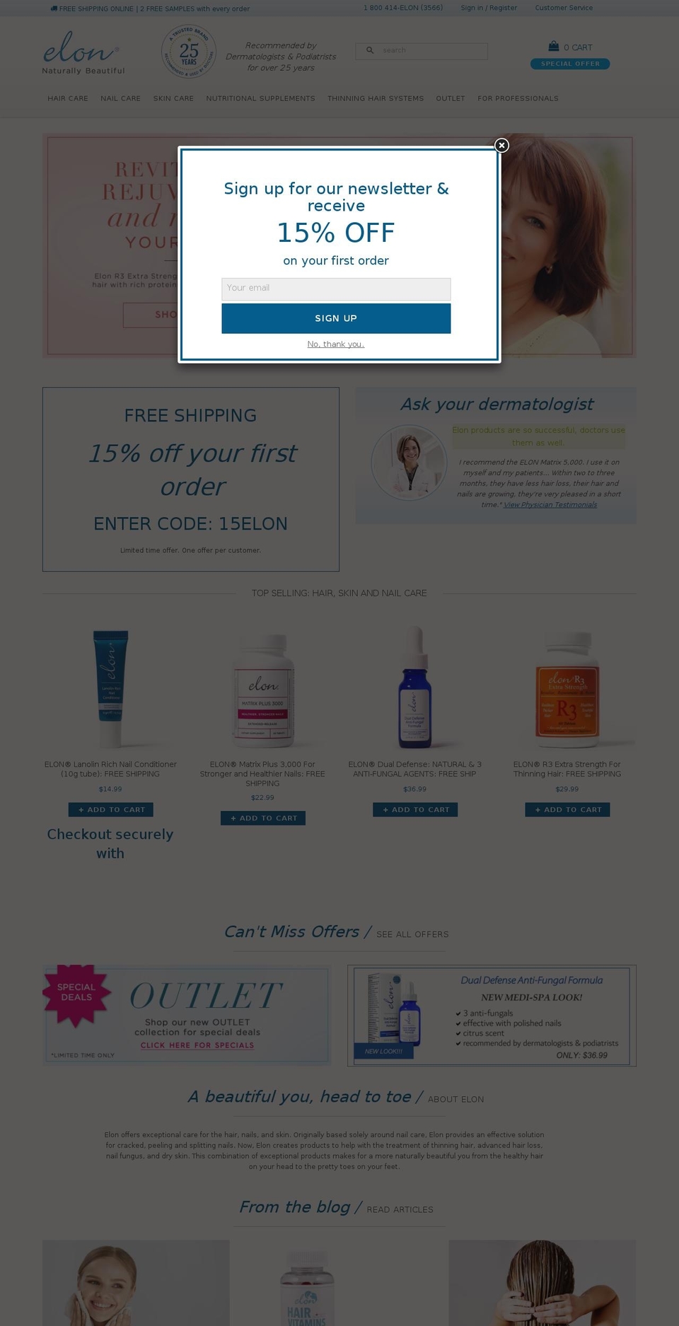 Elon Hair Shopify Theme Shopify theme site example ilovemynails.com