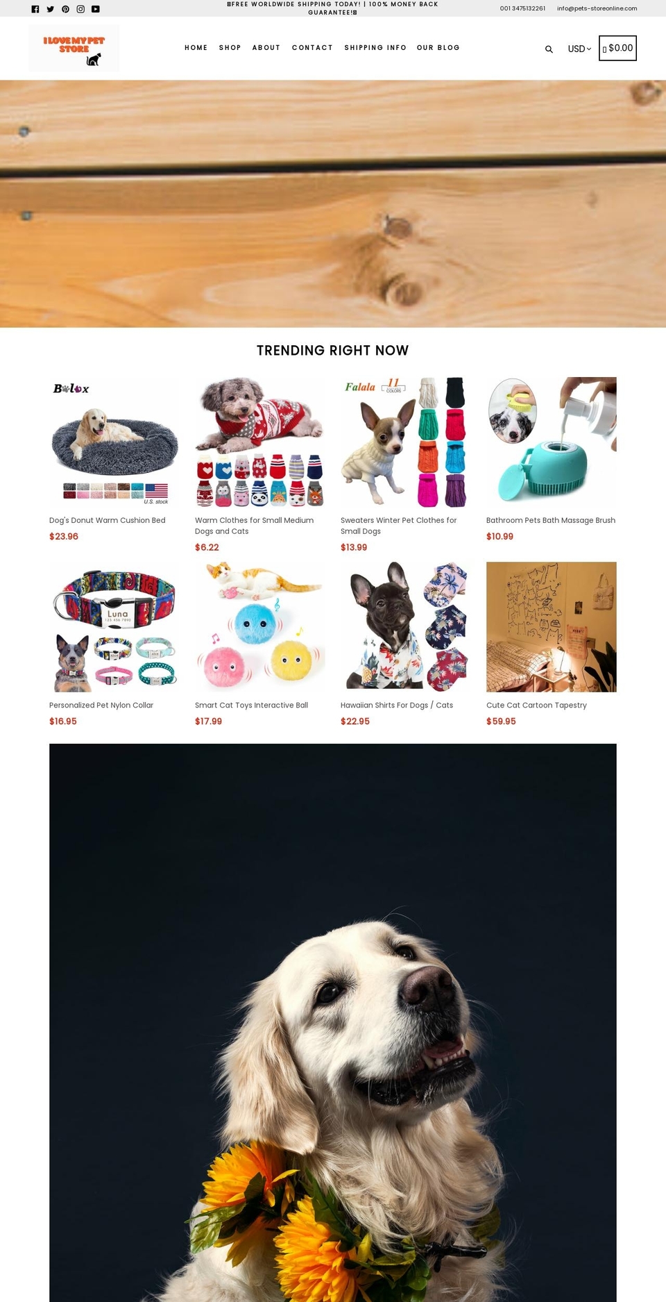 ilovemypetstore.com shopify website screenshot