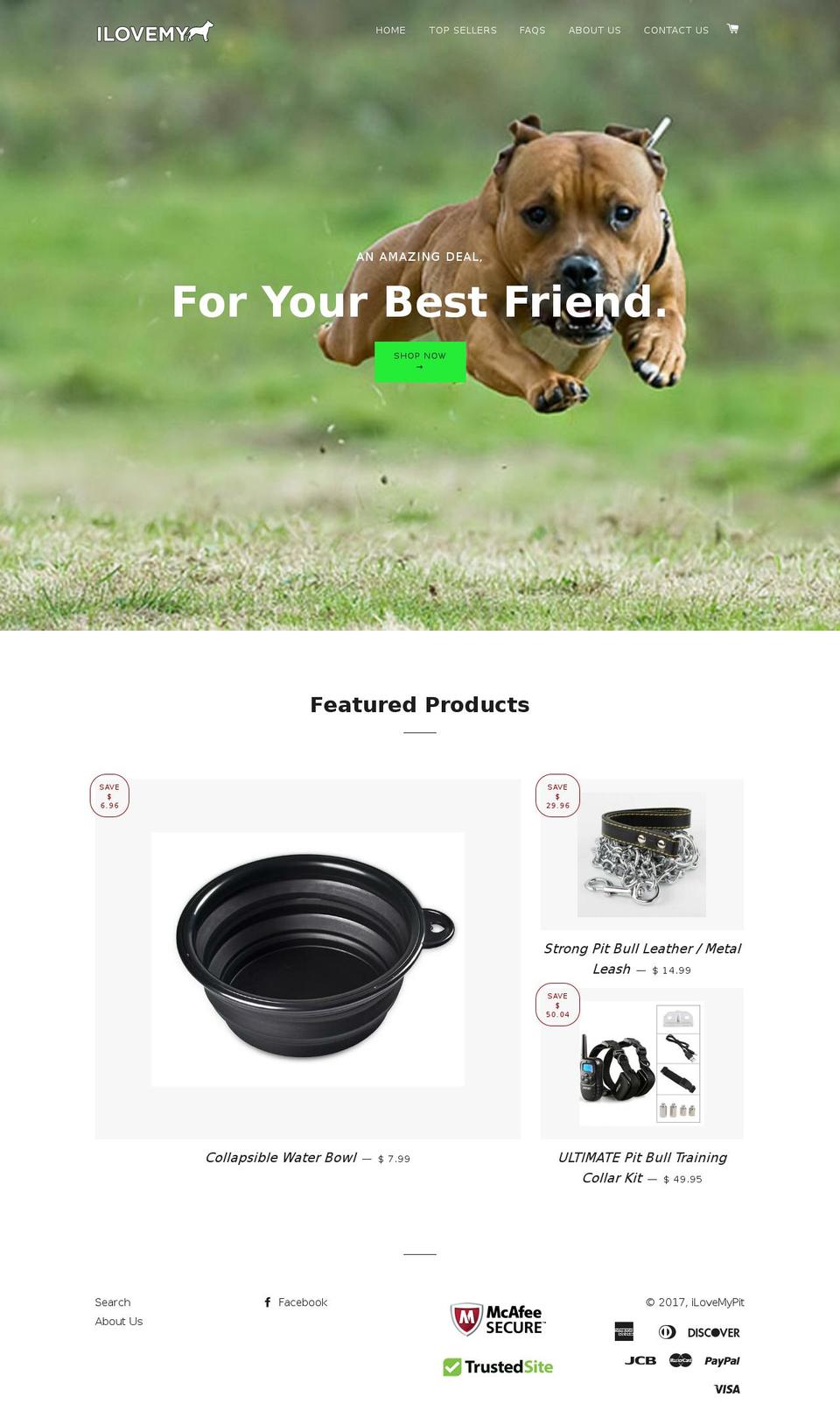ilovemypit.com shopify website screenshot