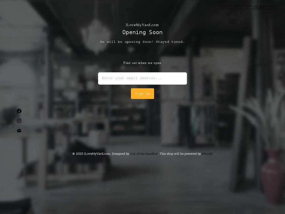ilovemyyard.com shopify website screenshot