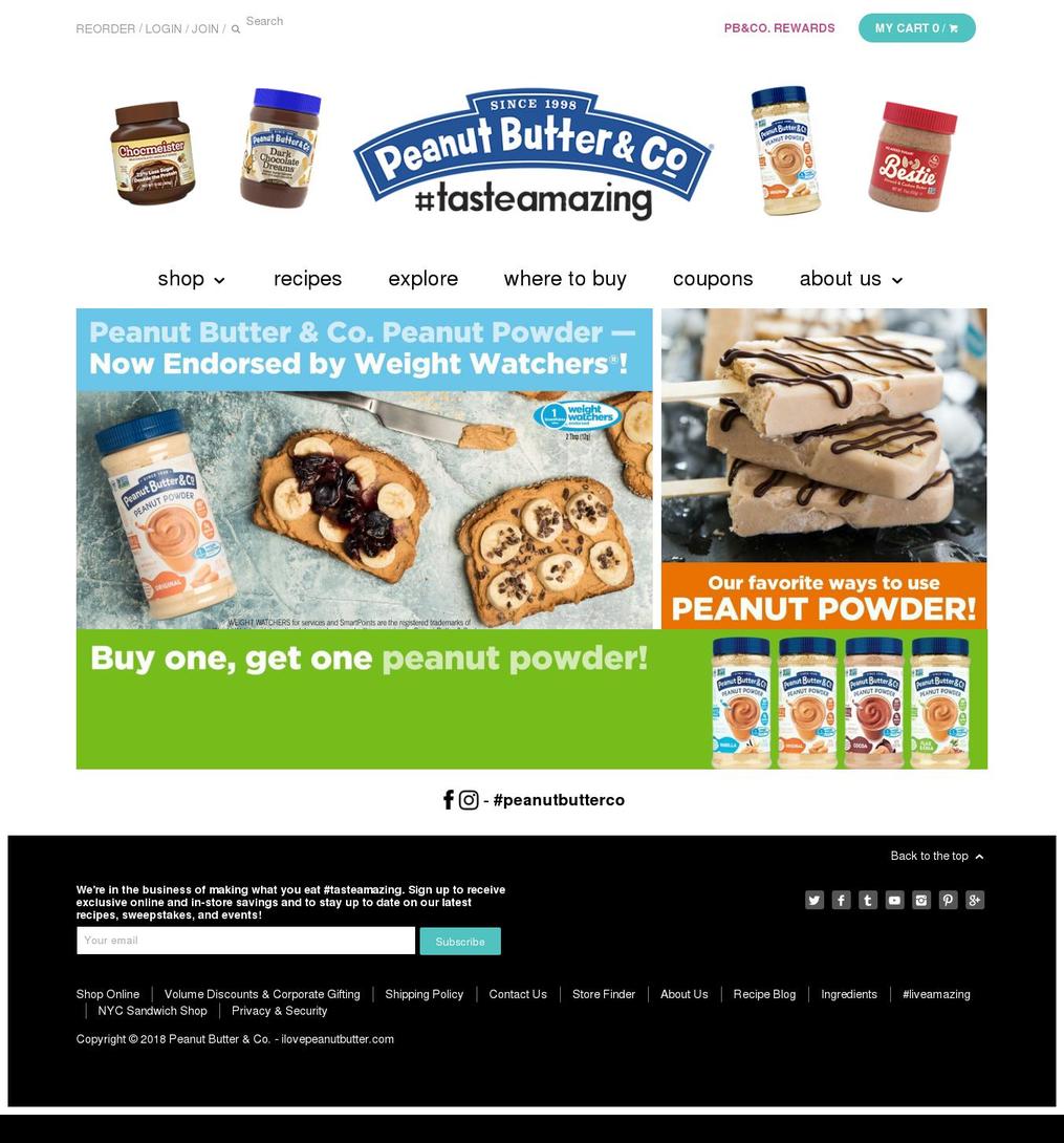 ilovepeanutbutter.biz shopify website screenshot