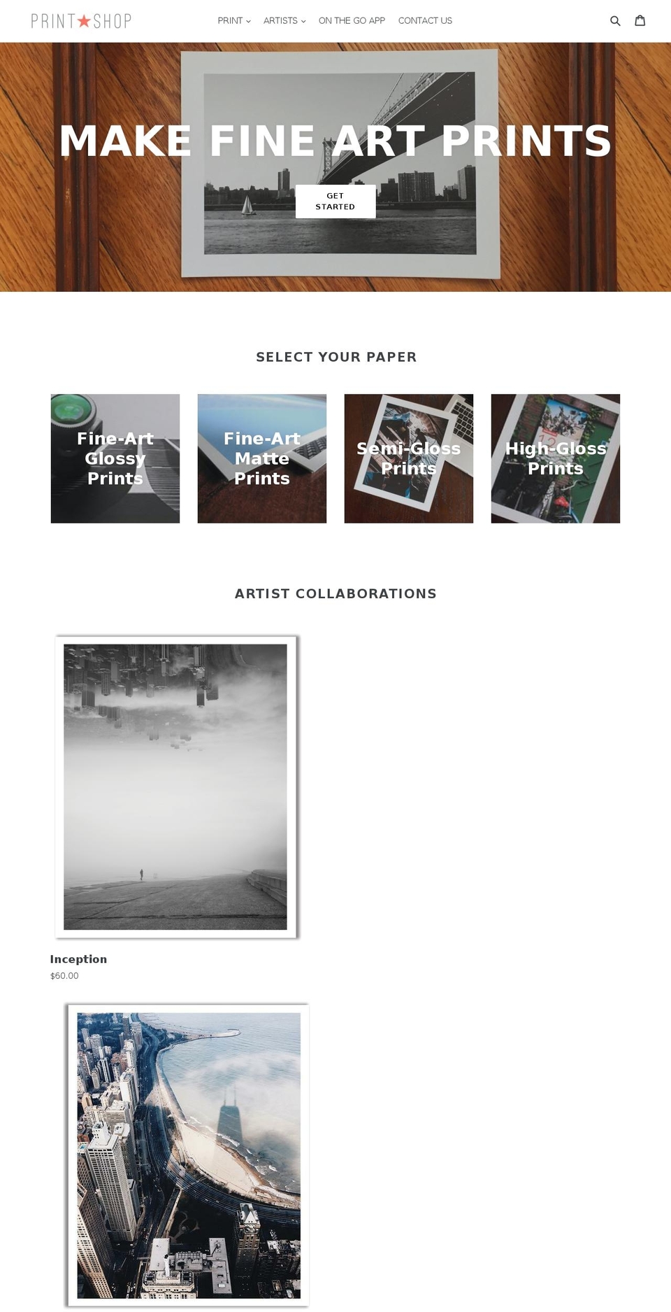 iloveprintshop.com shopify website screenshot