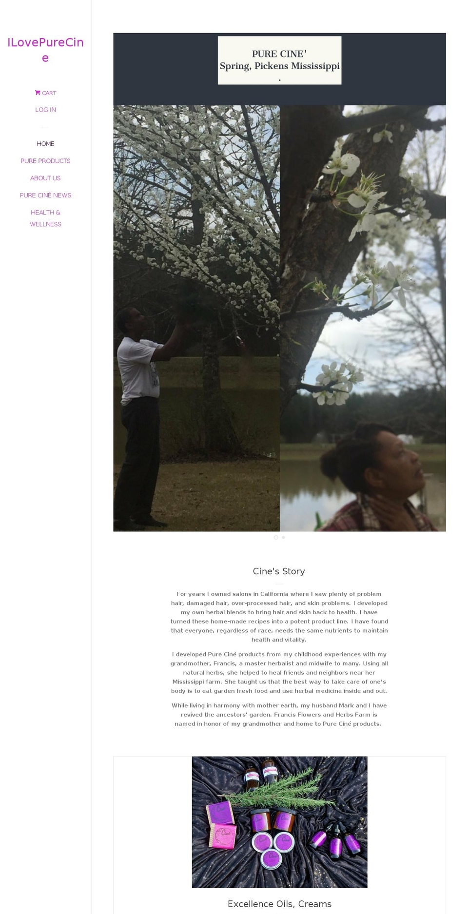 ilovepurecine.com — Shopify storefront screenshot