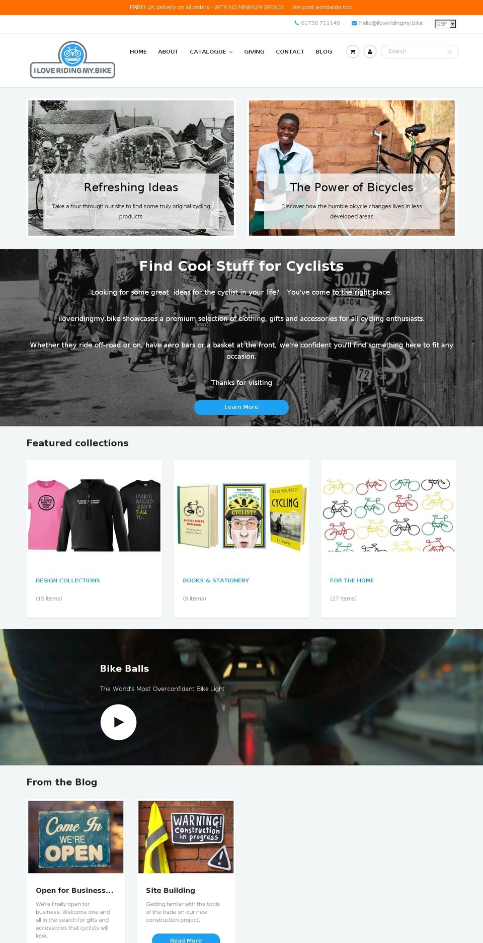 iloveridingmy.bike shopify website screenshot