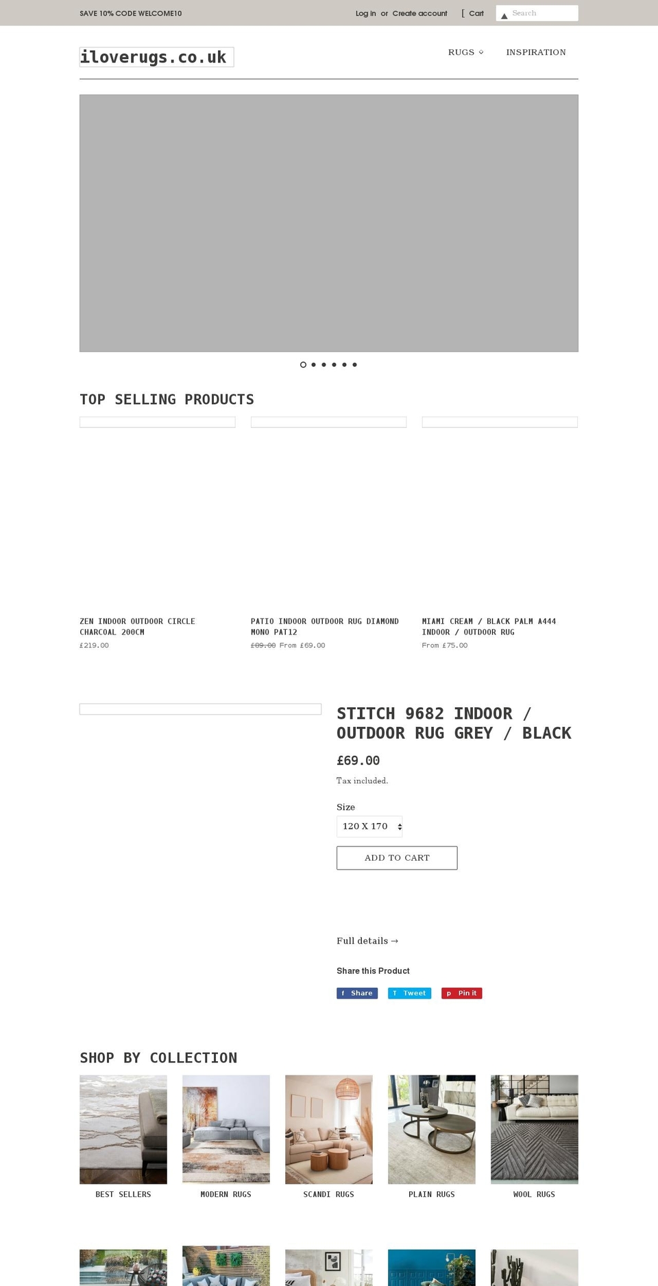 iloverugs.co.uk shopify website screenshot