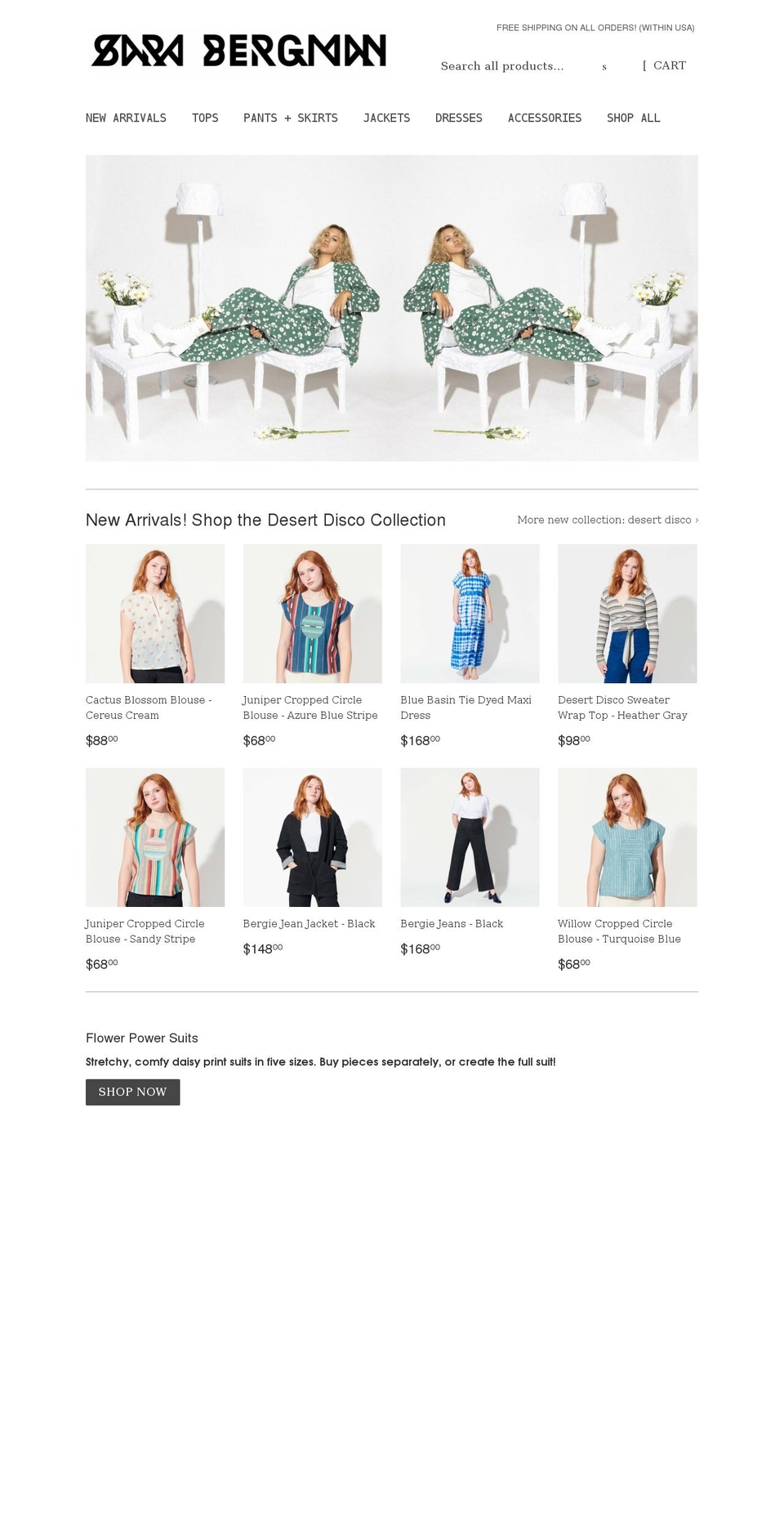 ilovesarabergman.com shopify website screenshot