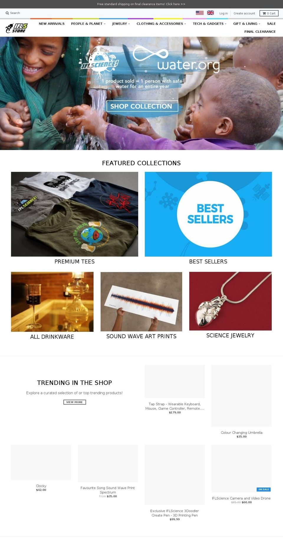 ilovesciencestore.com — Shopify storefront screenshot