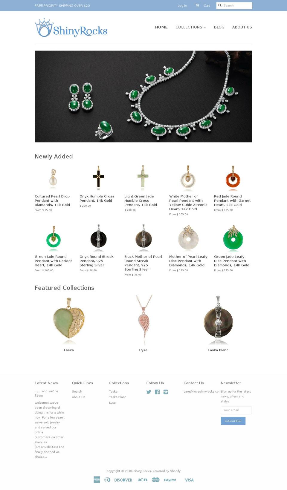 iloveshinyrocks.com shopify website screenshot