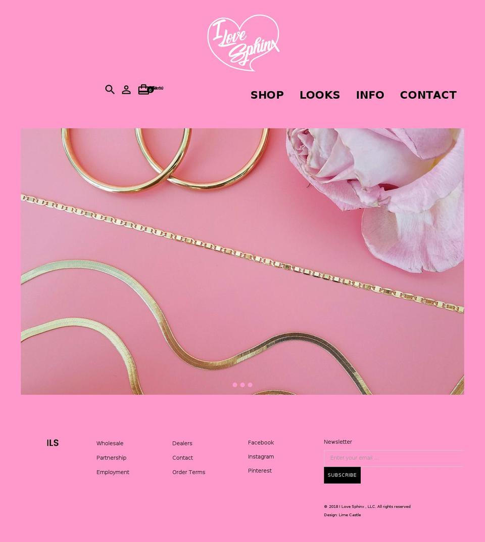 ilovesphinx.com — Shopify storefront screenshot