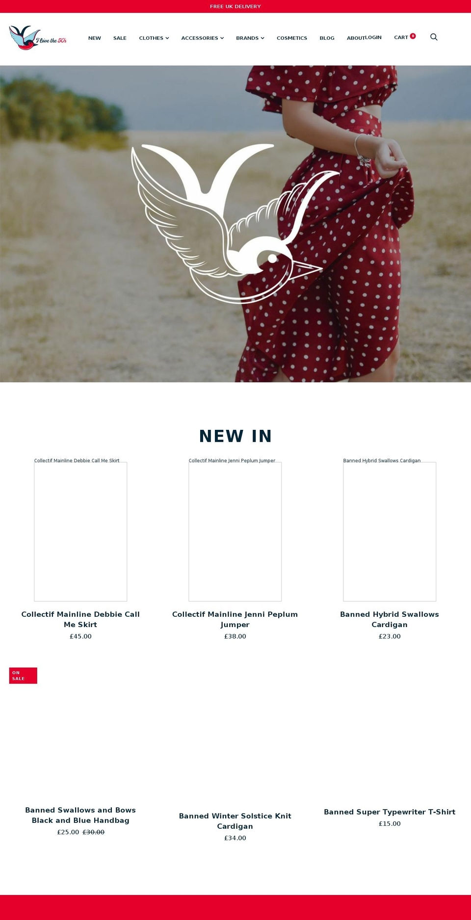 ilovethe50s.com shopify website screenshot