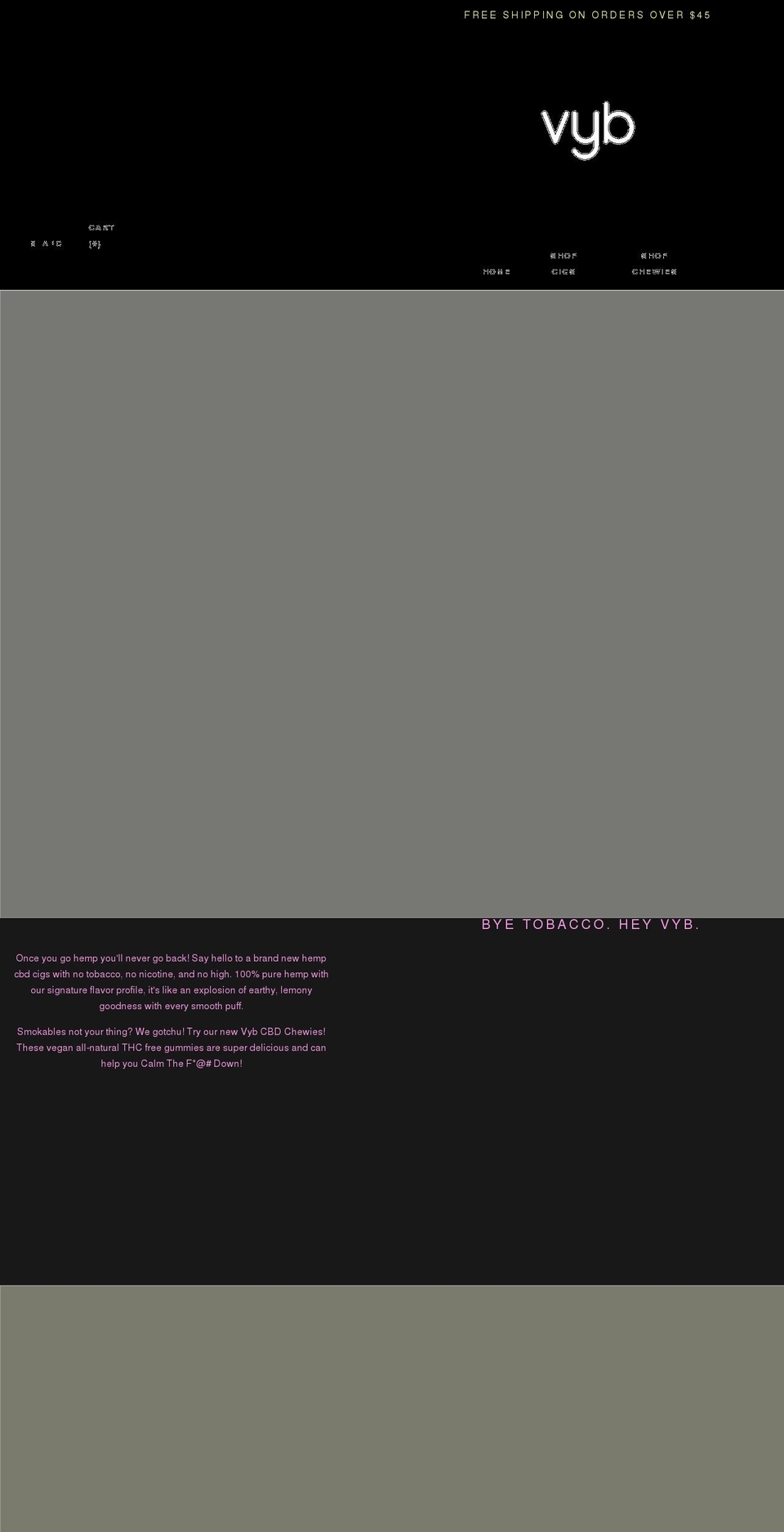 ilovevybs.com shopify website screenshot