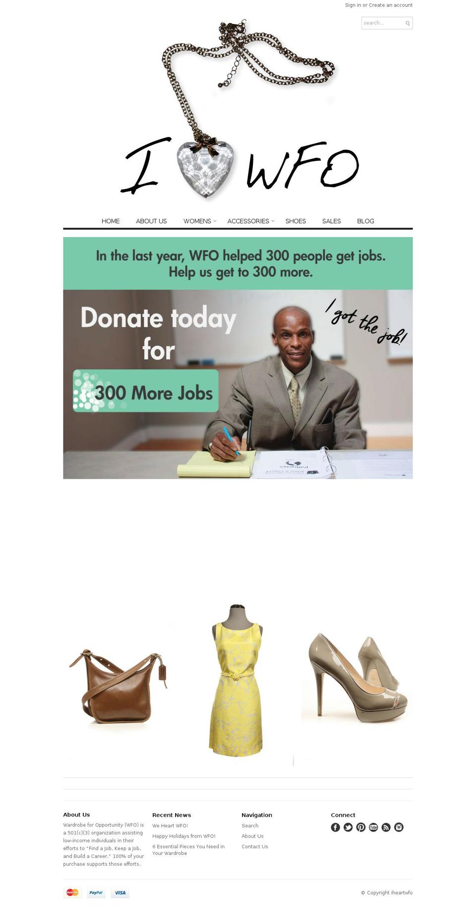 ilovewfo.com shopify website screenshot