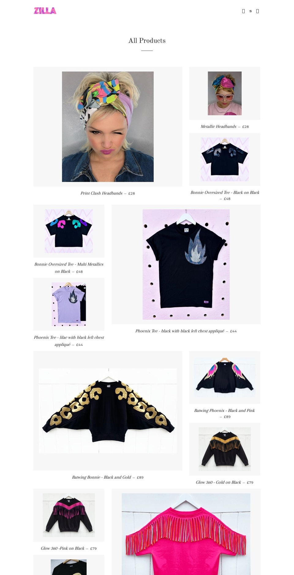 ilovezilla.co.uk shopify website screenshot