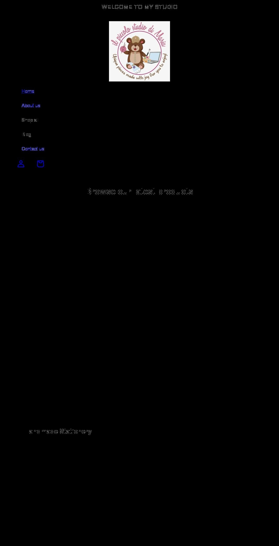 ilpiccolostudiodimaria.com — Shopify storefront screenshot