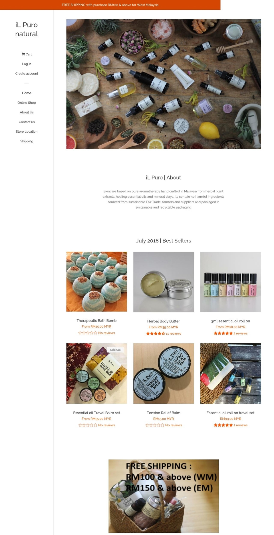 ilpuronatural.com shopify website screenshot