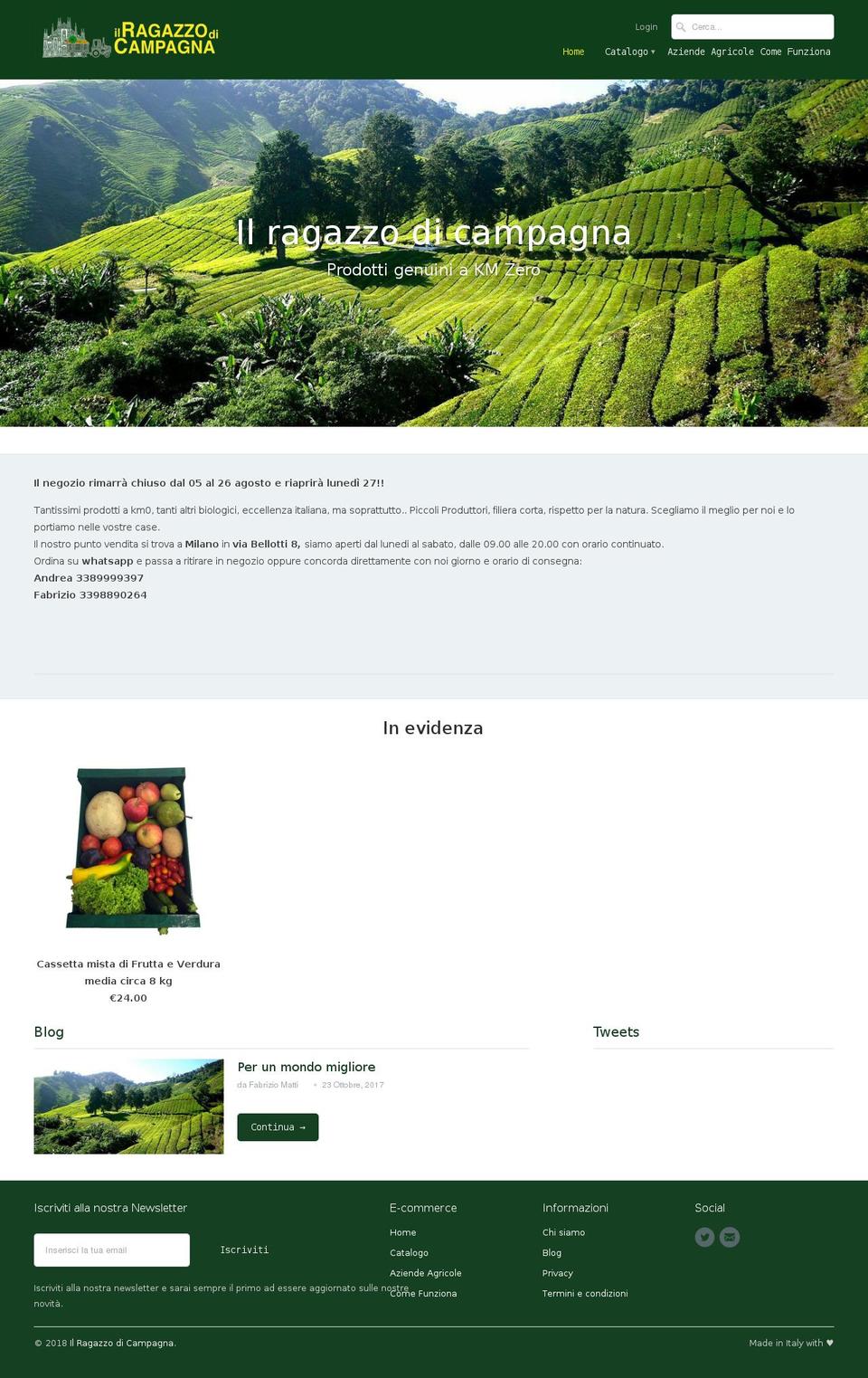 ilragazzodicampagna.com shopify website screenshot