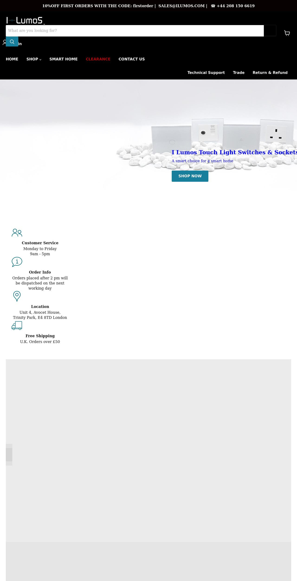 ilumos.com shopify website screenshot