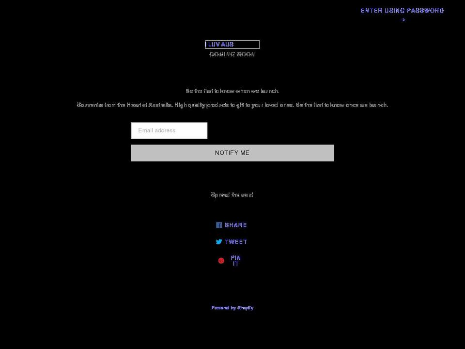 iluvaus.com.au shopify website screenshot