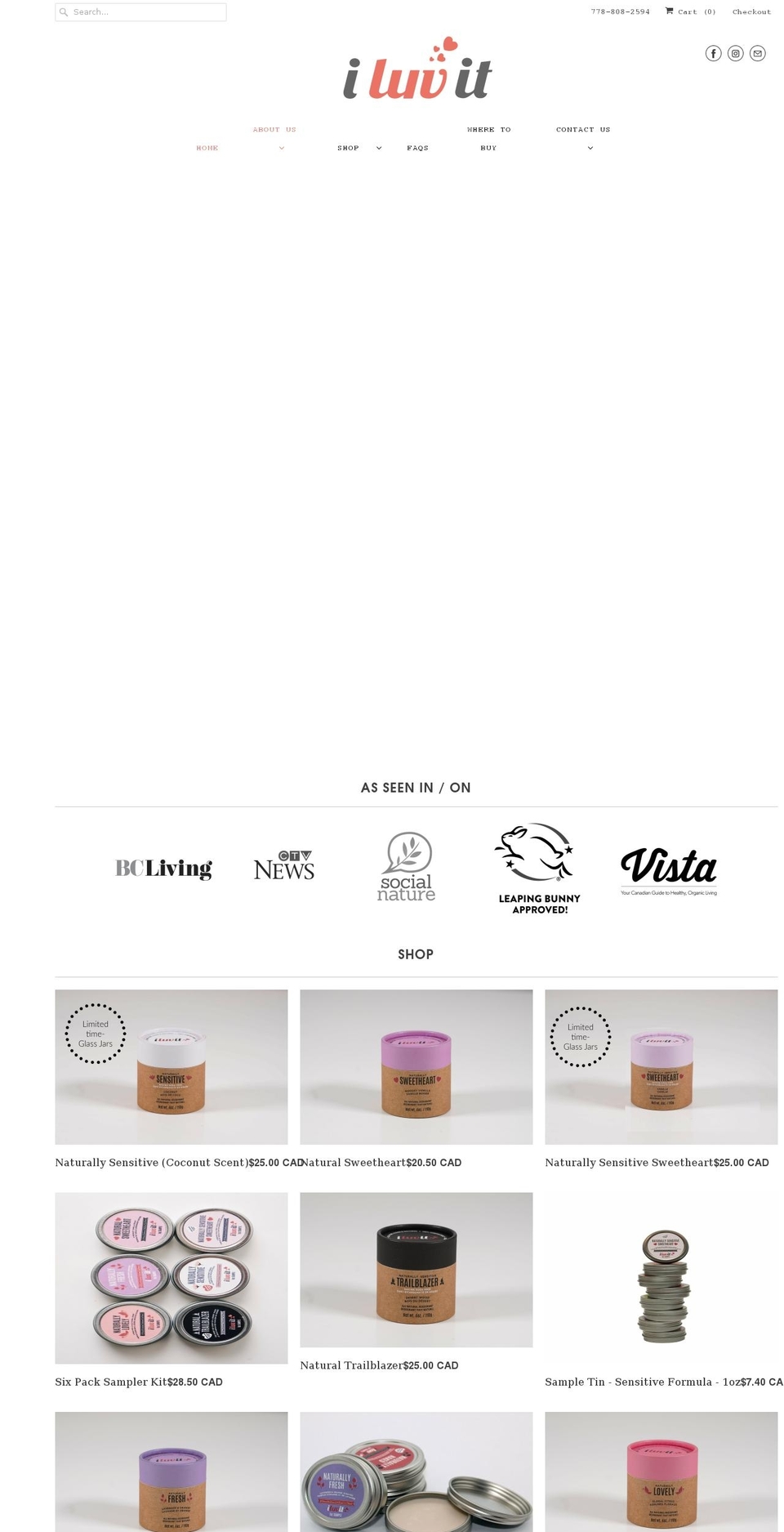 iluvit.ca shopify website screenshot