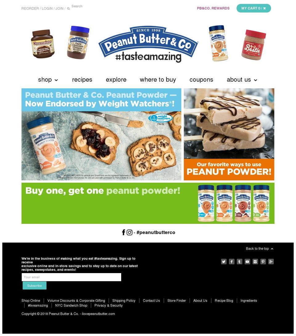 iluvpeanutbutter.co shopify website screenshot