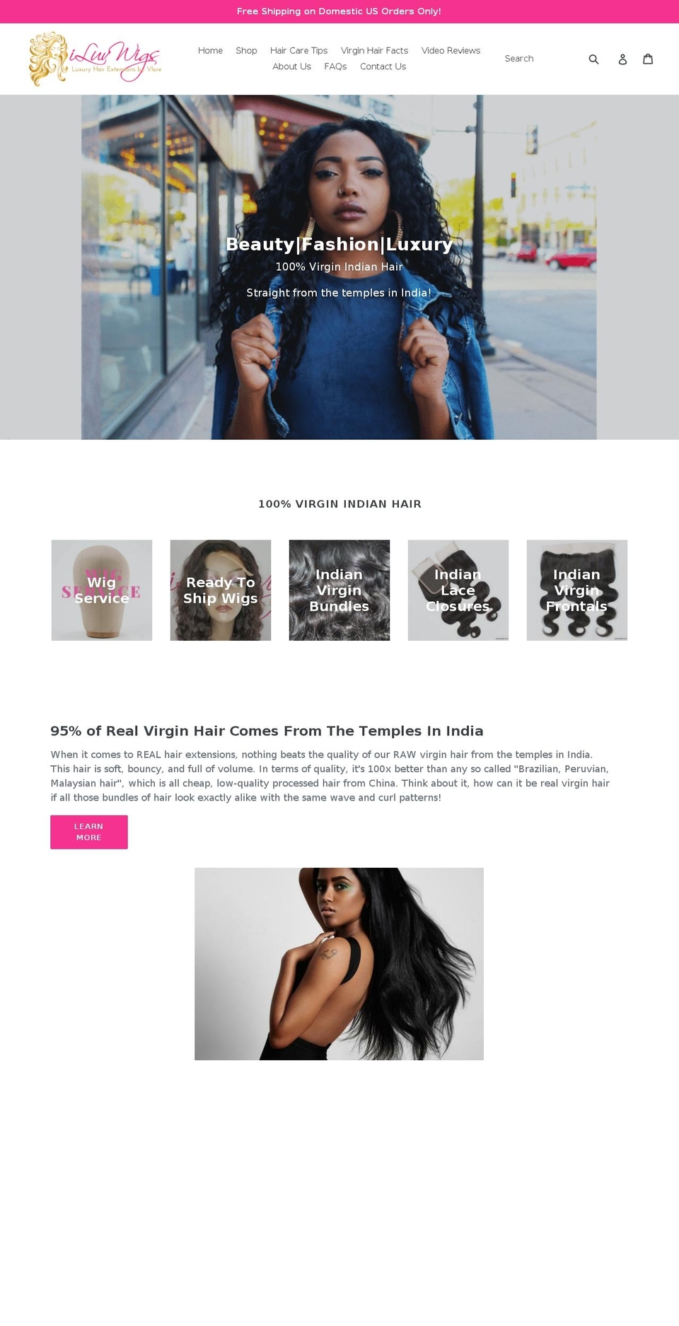 iluvwigs.com — Shopify storefront screenshot