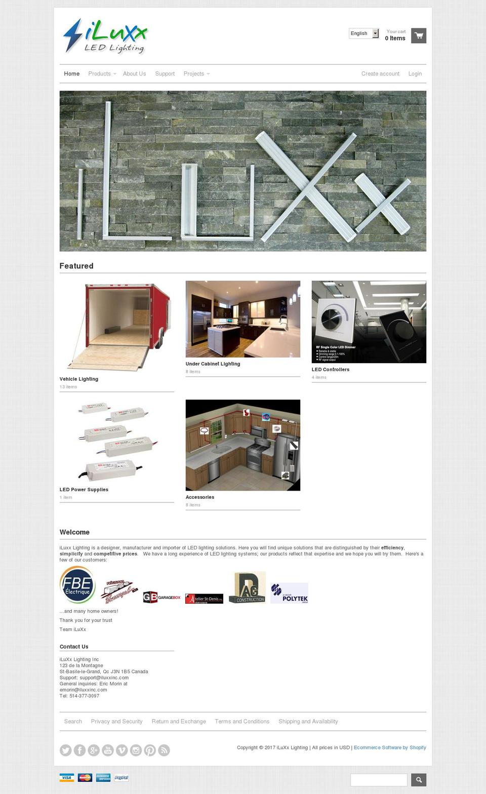 iluxxinc.com shopify website screenshot