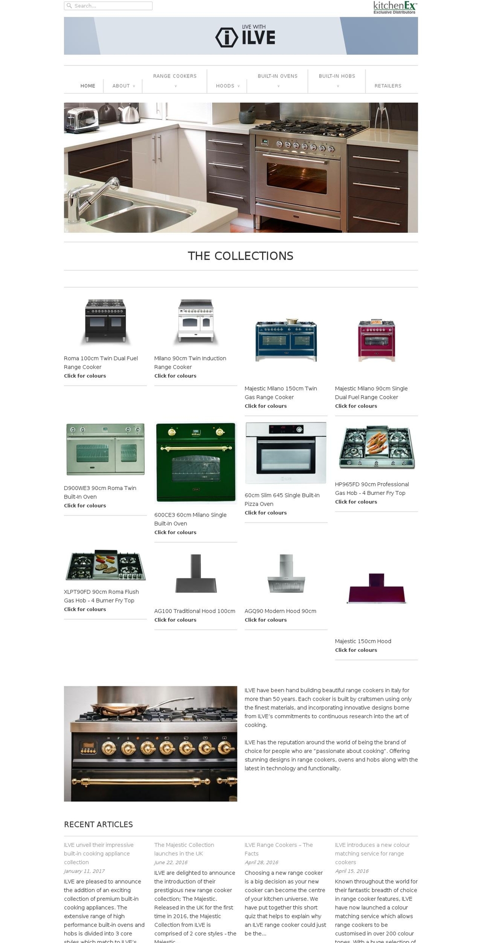 ilveappliances.co.uk shopify website screenshot