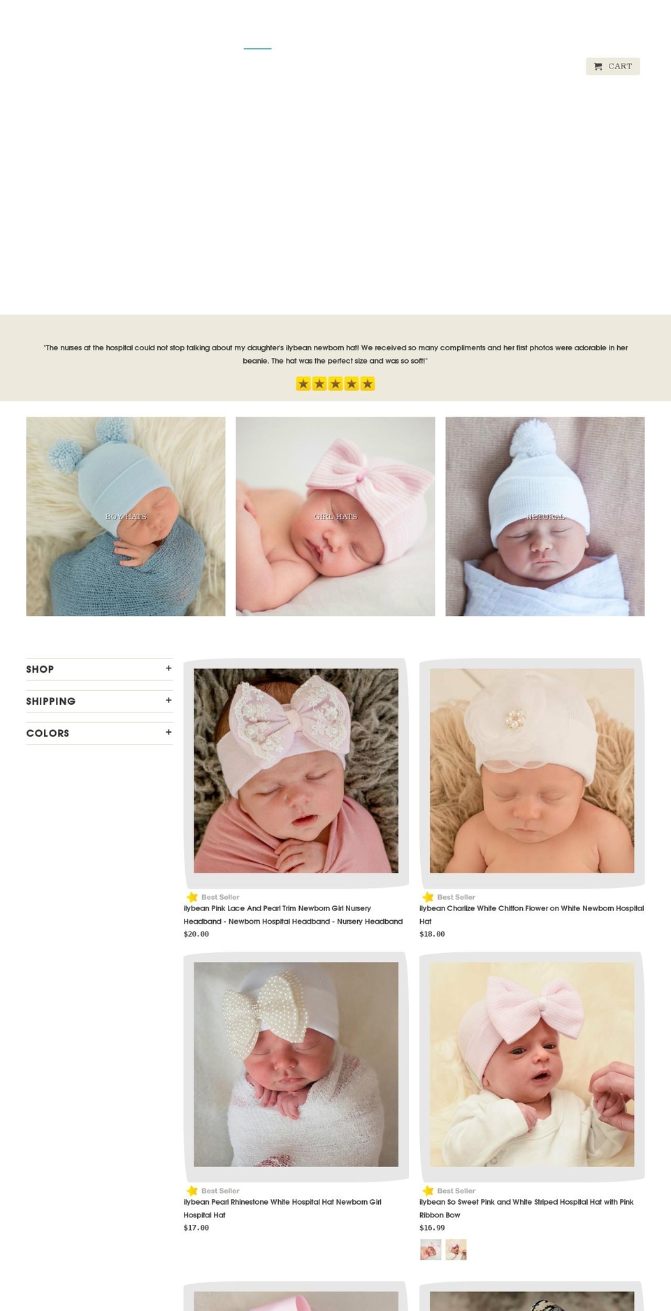 ilybean.com shopify website screenshot