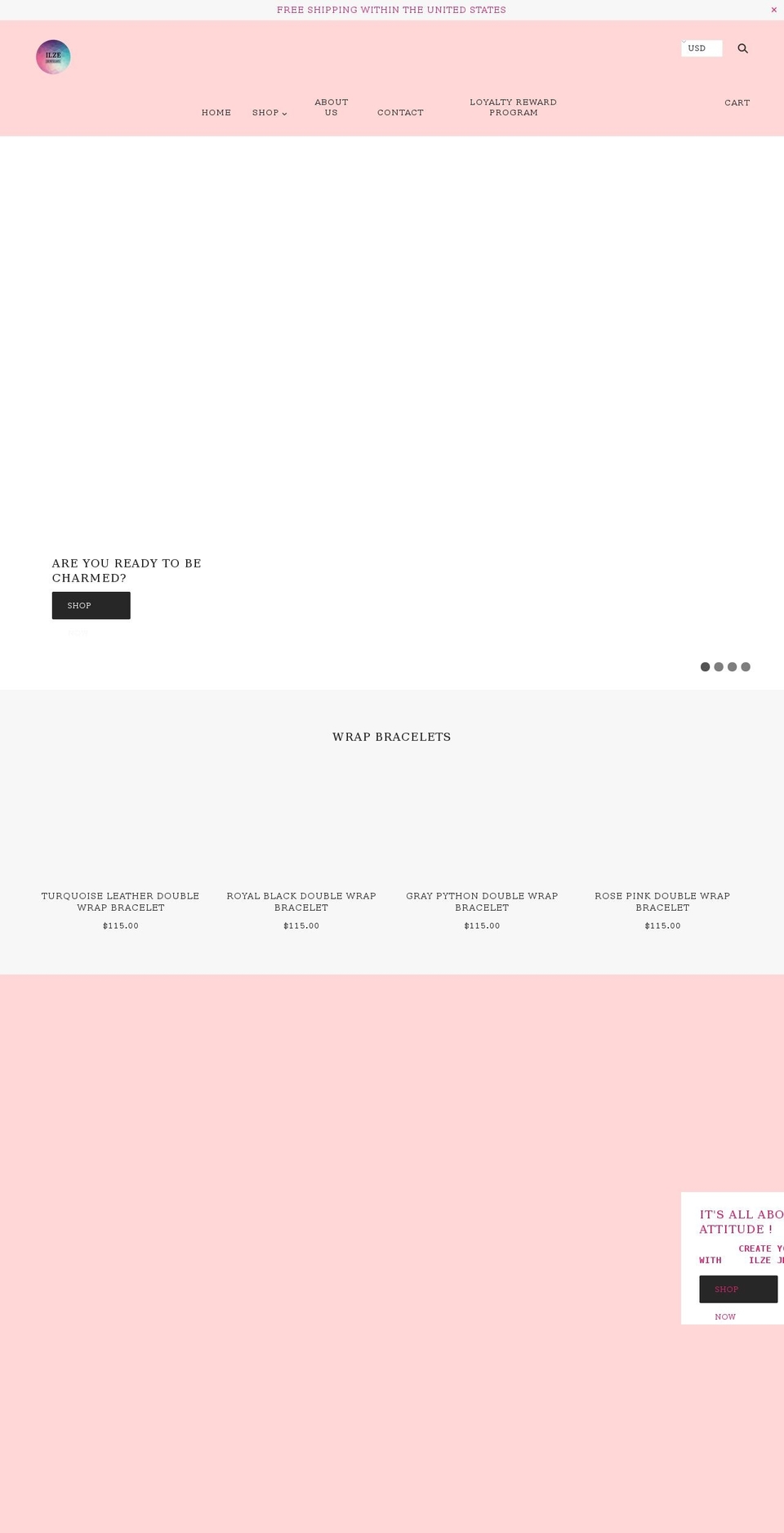 ilzejewelry.com — Shopify storefront screenshot