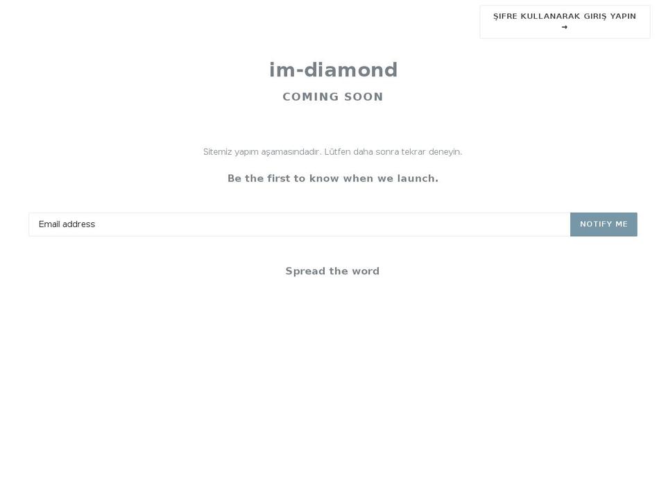 im-diamond.com shopify website screenshot
