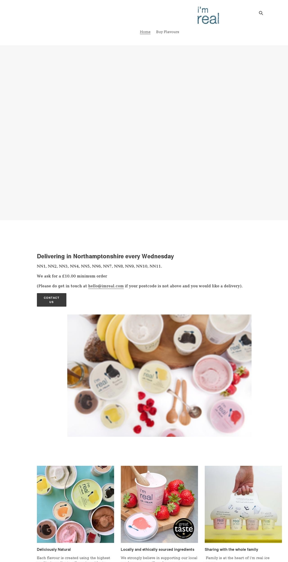 im-real-ice-cream.myshopify.com shopify website screenshot