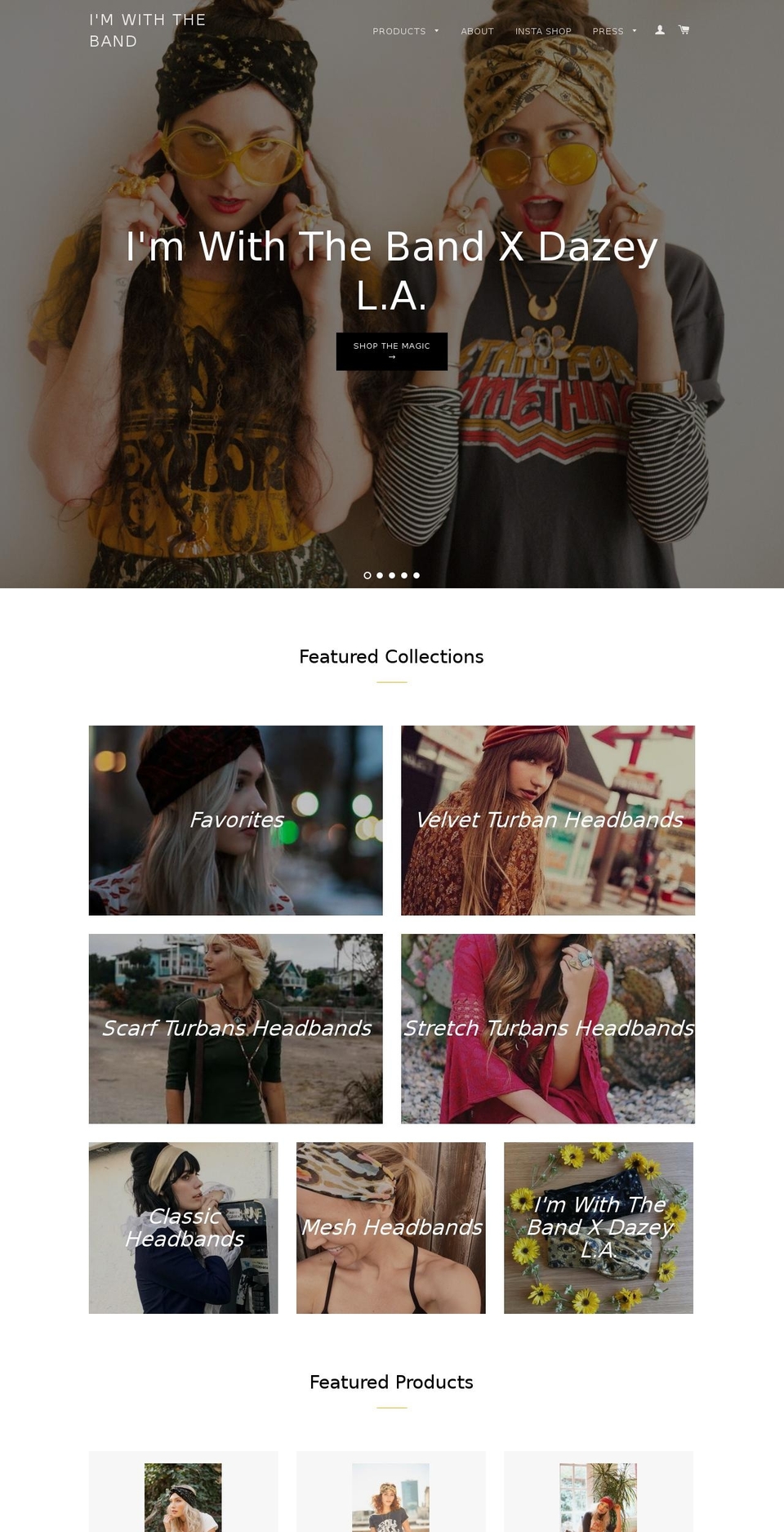 im-with-the-band.com shopify website screenshot