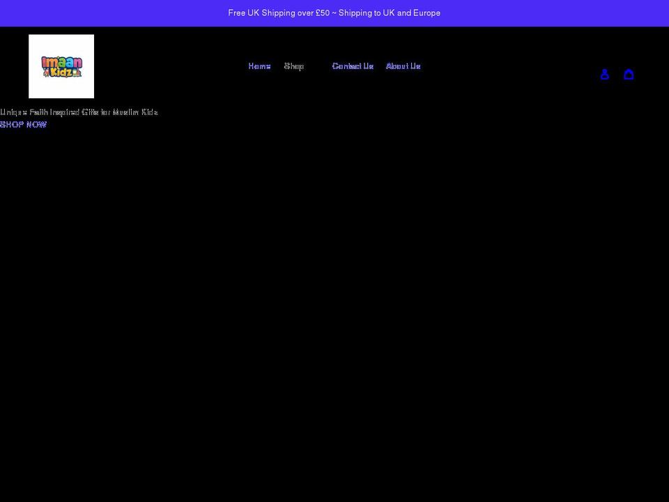 imaankidz.com shopify website screenshot