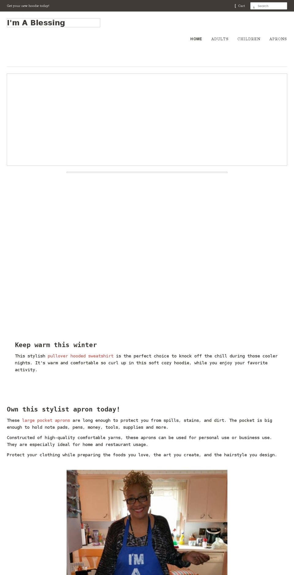 imablessingstore.com shopify website screenshot