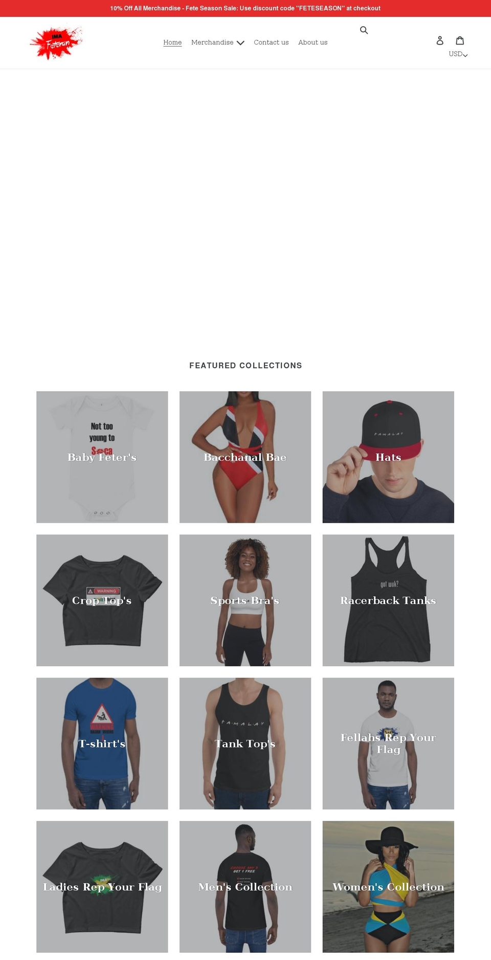 imafeteran.com shopify website screenshot